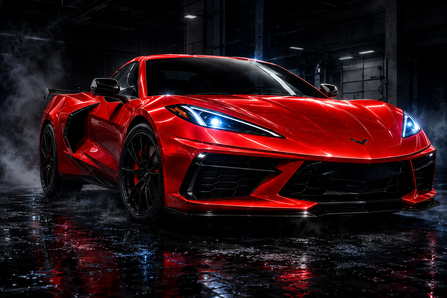 Showroom Red Corvette Performance Detailing